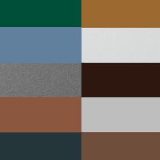 Farbkombinationen
bei Kunststofffenstern